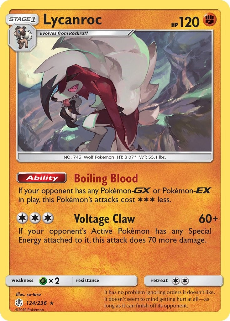 Image for Lycanroc (124/236) [SM - Cosmic Eclipse] - Pokemon