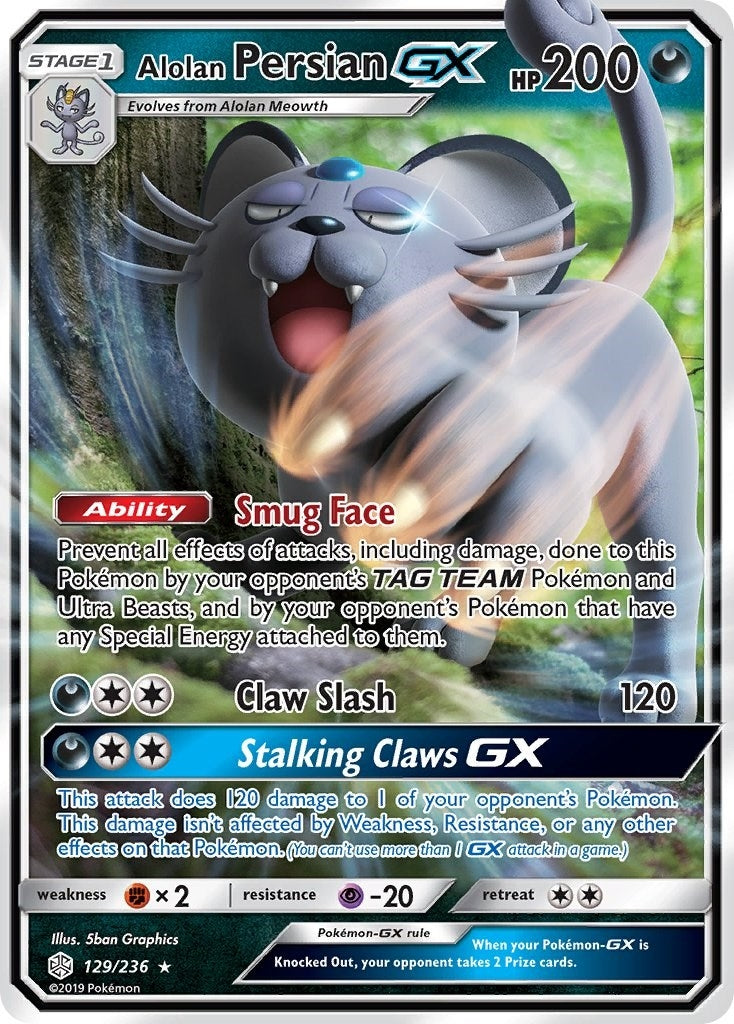 Image for Alolan Persian GX (129/236) [SM - Cosmic Eclipse] - Pokemon