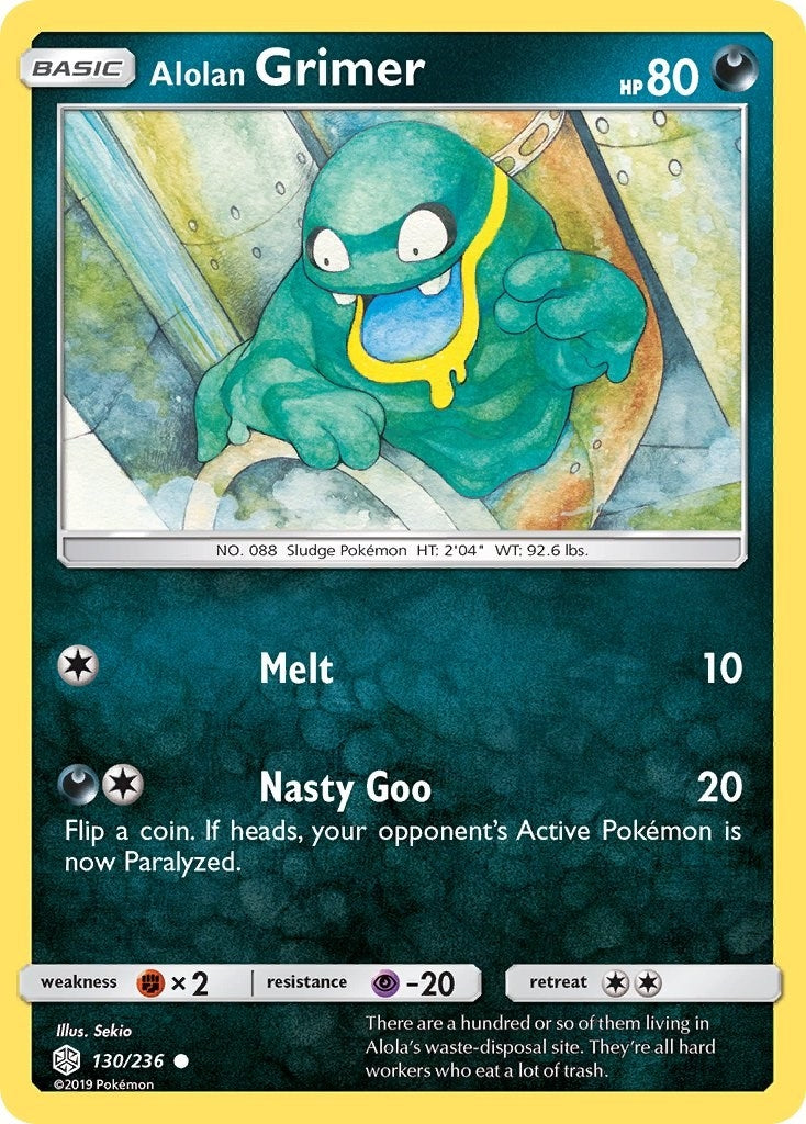 Image for Alolan Grimer (130/236) [SM - Cosmic Eclipse] - Pokemon