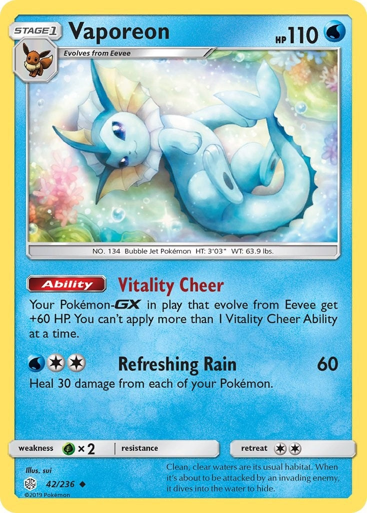 Image for Vaporeon (42/236) [SM - Cosmic Eclipse] - Pokemon