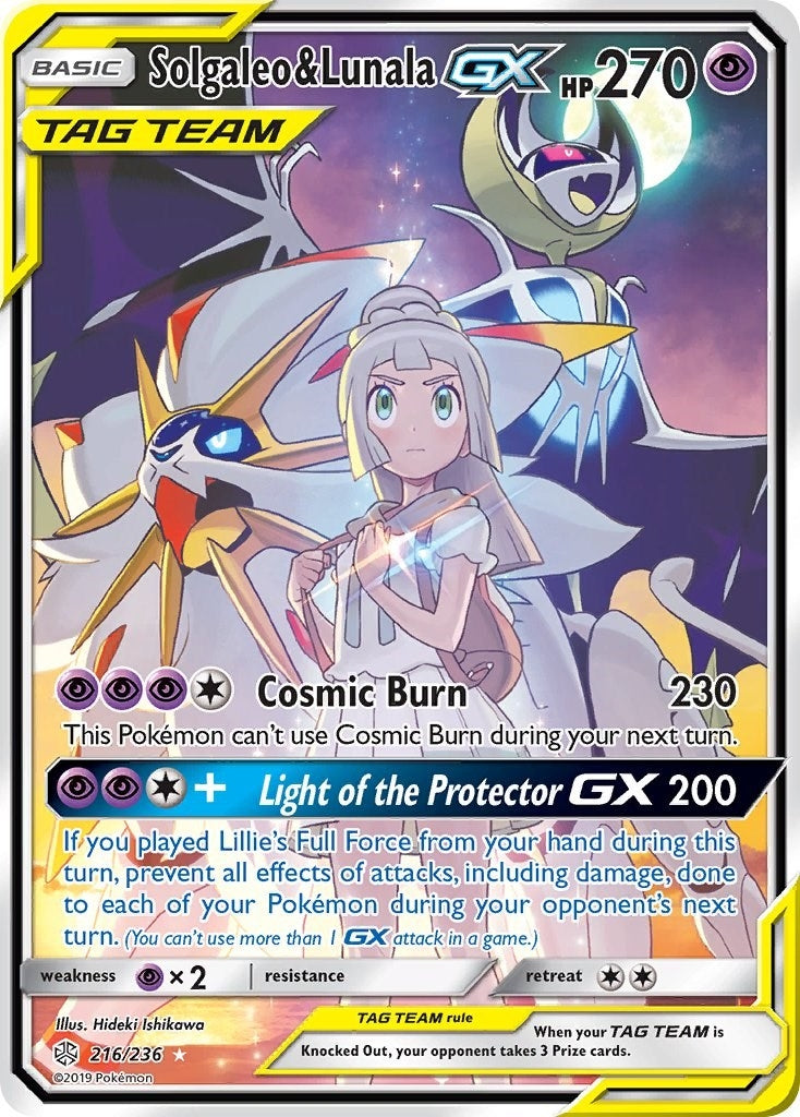 Image for Solgaleo & Lunala GX (Full Art) (216/236) [SM - Cosmic Eclipse] - Pokemon