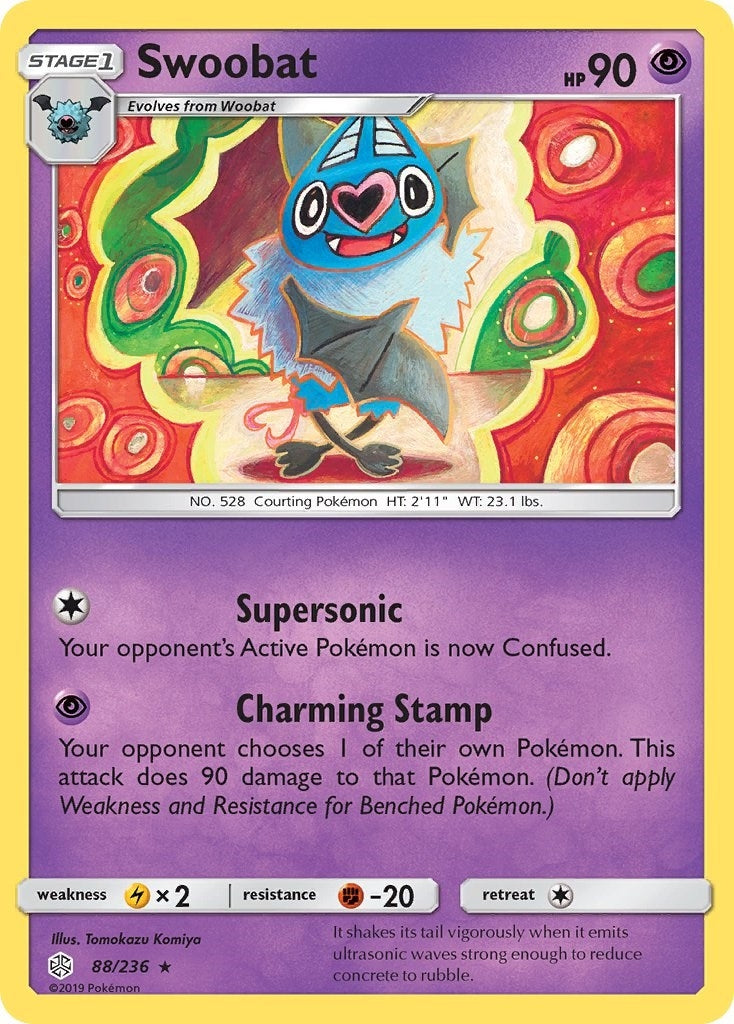 Image for Swoobat (88/236) [SM - Cosmic Eclipse] - Pokemon