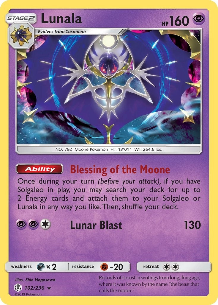 Image for Lunala (102/236) [SM - Cosmic Eclipse] - Pokemon