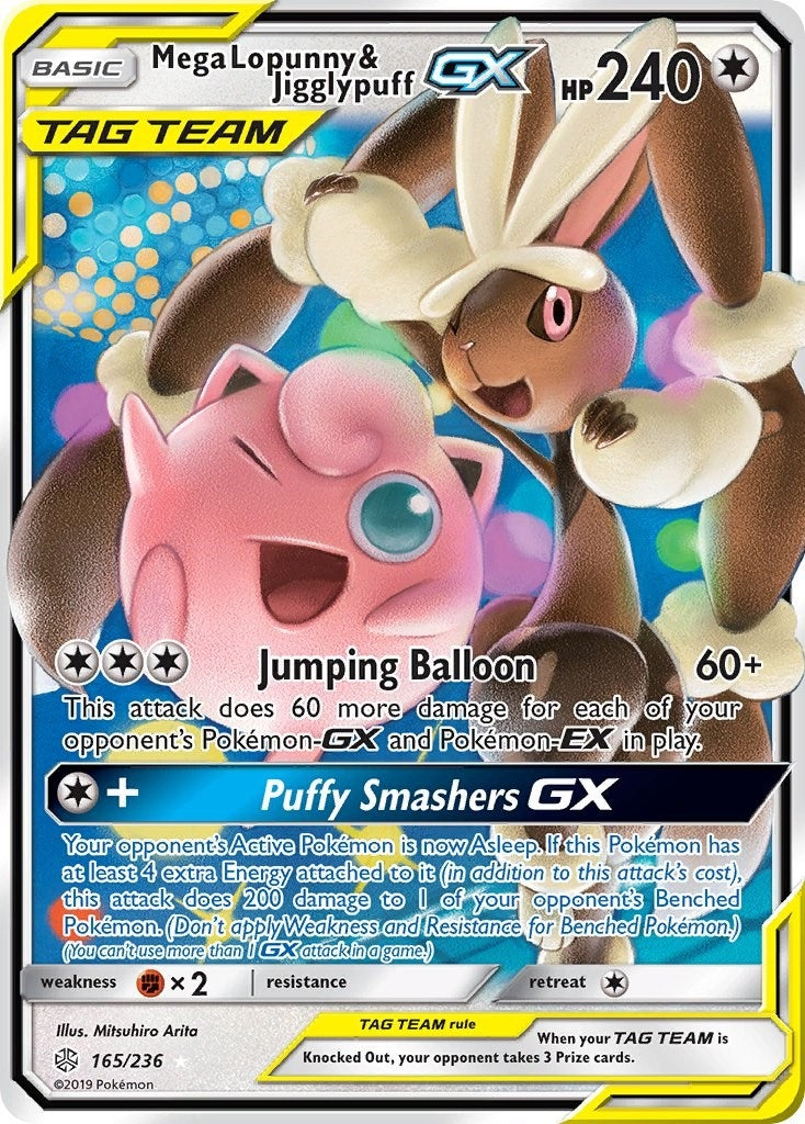 Image for Mega Lopunny & Jigglypuff GX (165/236) [SM - Cosmic Eclipse] - Pokemon