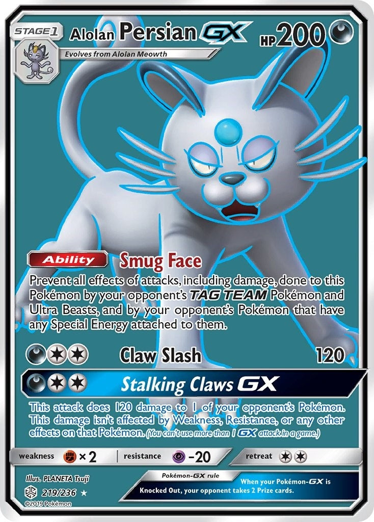 Image for Alolan Persian GX (Full Art) (219/236) [SM - Cosmic Eclipse] - Pokemon