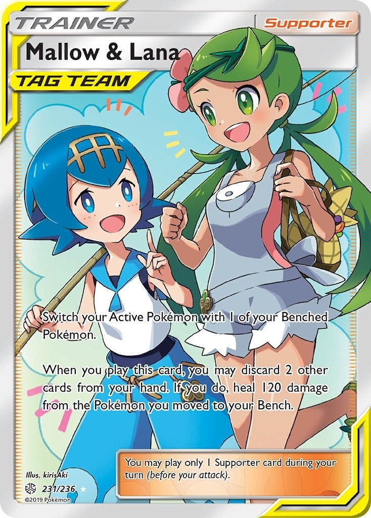 Mallow & Lana (Full Art) (231/236) [SM - Cosmic Eclipse]