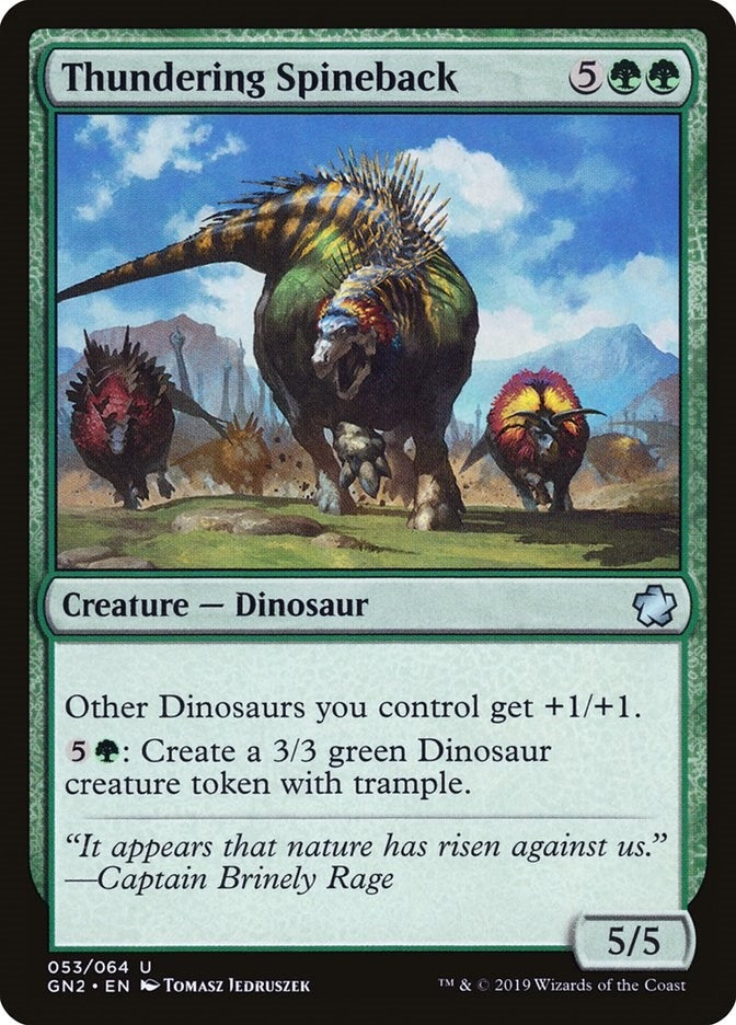 Image for Thundering Spineback (53) [Magic Game Night 2019] - Magic: The Gathering