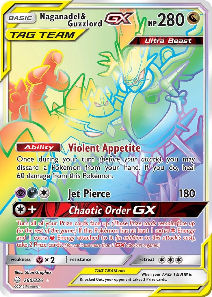 Naganadel & Guzzlord GX (Secret) (260/236) [SM - Cosmic Eclipse]