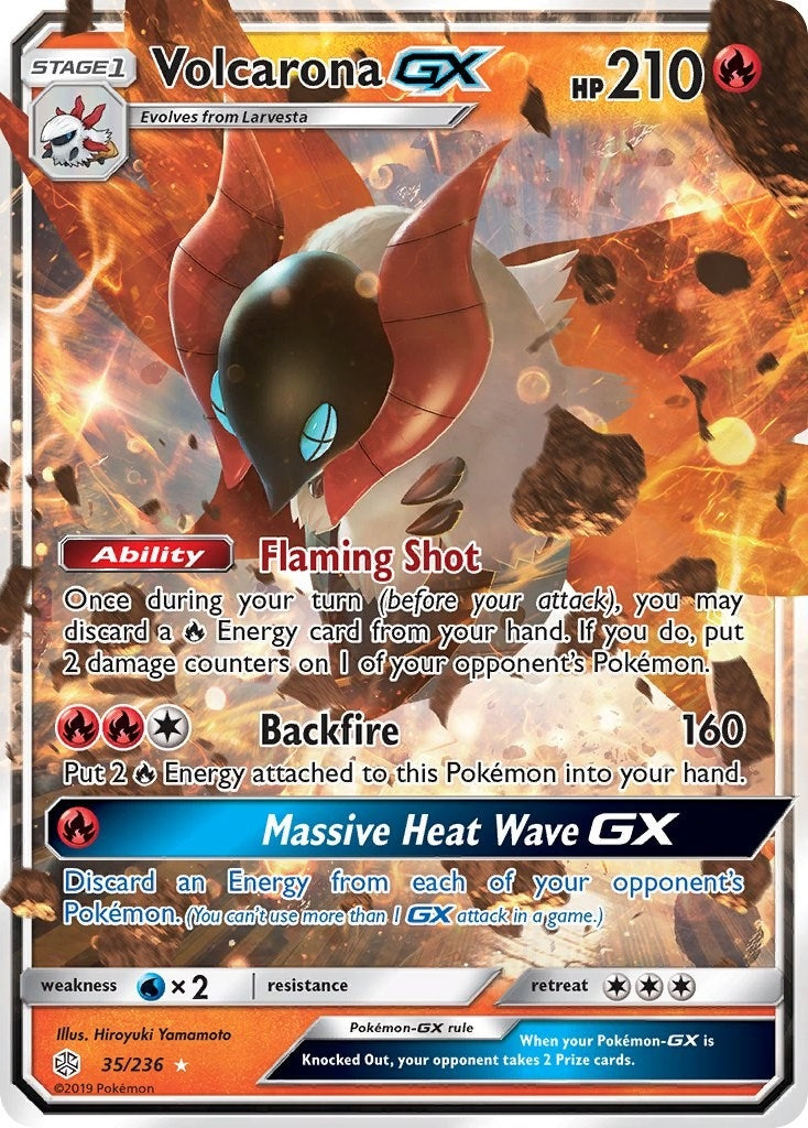 Image for Volcarona GX (35/236) [SM - Cosmic Eclipse] - Pokemon