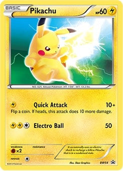 Image for Pikachu - BW54 (BW54) [Black and White Promos] - Pokemon
