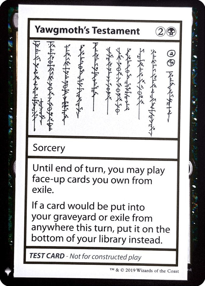 Image for Yawgmoth's Testament [Mystery Booster: Convention Edition Exclusives] - Magic: The Gathering