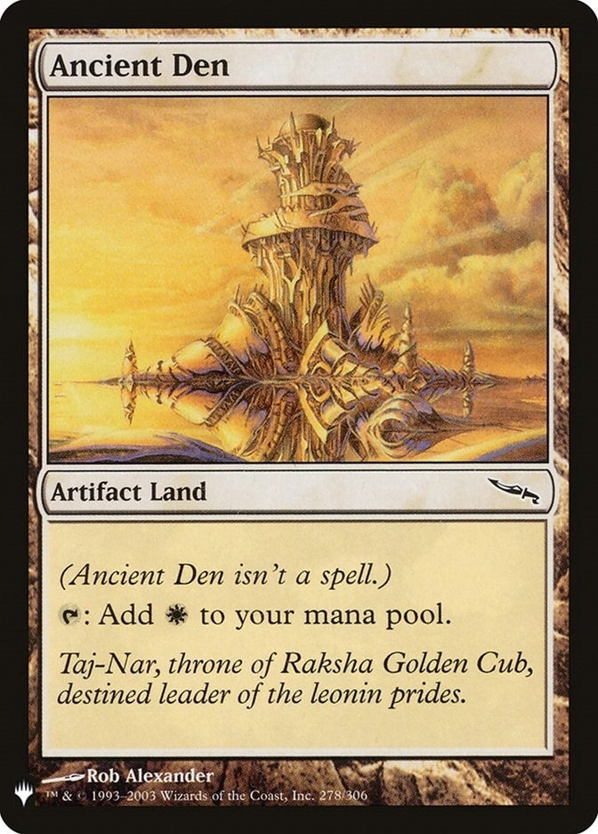 Image for Ancient Den (278/306) [The List Reprints] - Magic: The Gathering