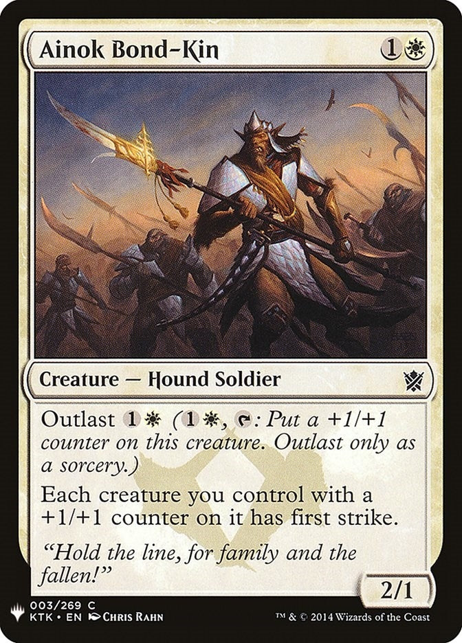 Image for Ainok Bond-Kin (3) [The List Reprints] - Magic: The Gathering