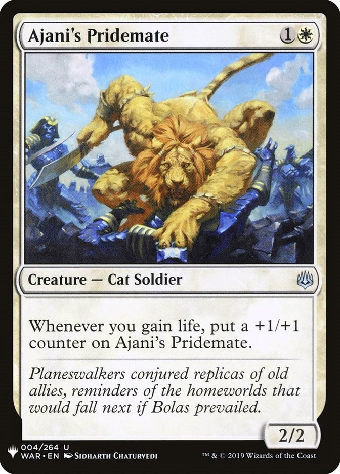 Image for Ajani's Pridemate (4) [The List Reprints] - Magic: The Gathering