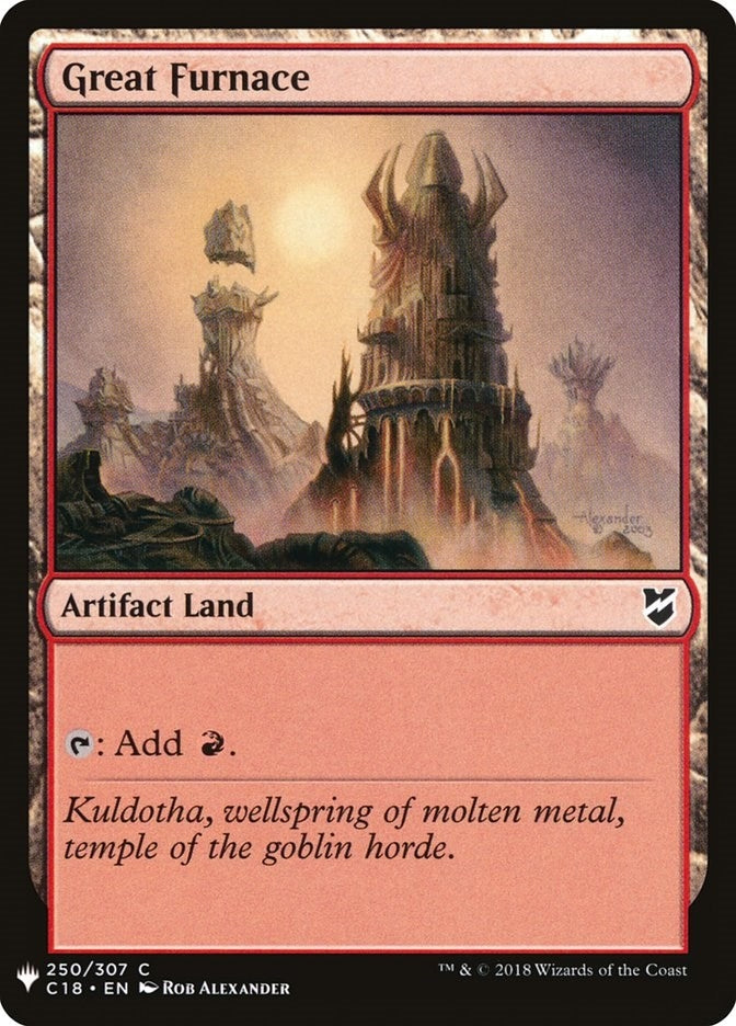 Image for Great Furnace (C18) (250) [The List Reprints] - Magic: The Gathering