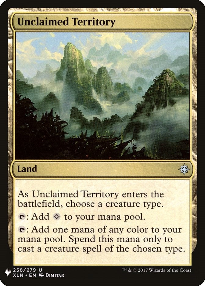 Image for Unclaimed Territory (258) [The List Reprints] - Magic: The Gathering