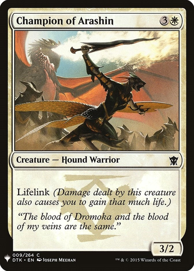 Image for Champion of Arashin (9) [The List Reprints] - Magic: The Gathering