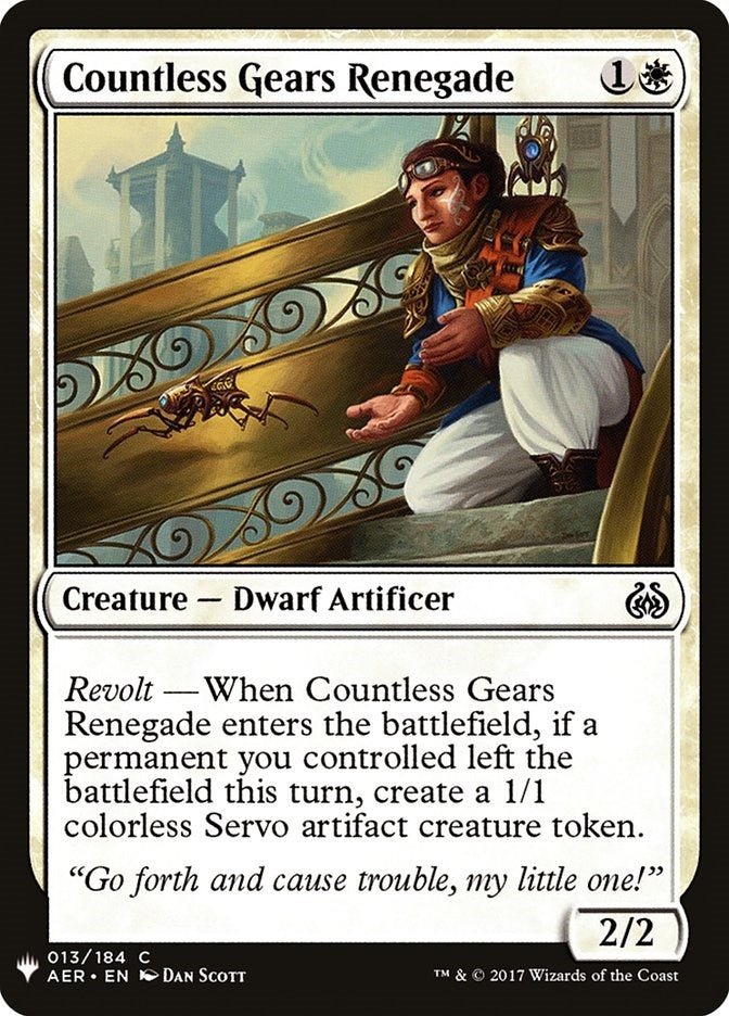 Image for Countless Gears Renegade (13) [The List Reprints] - Magic: The Gathering