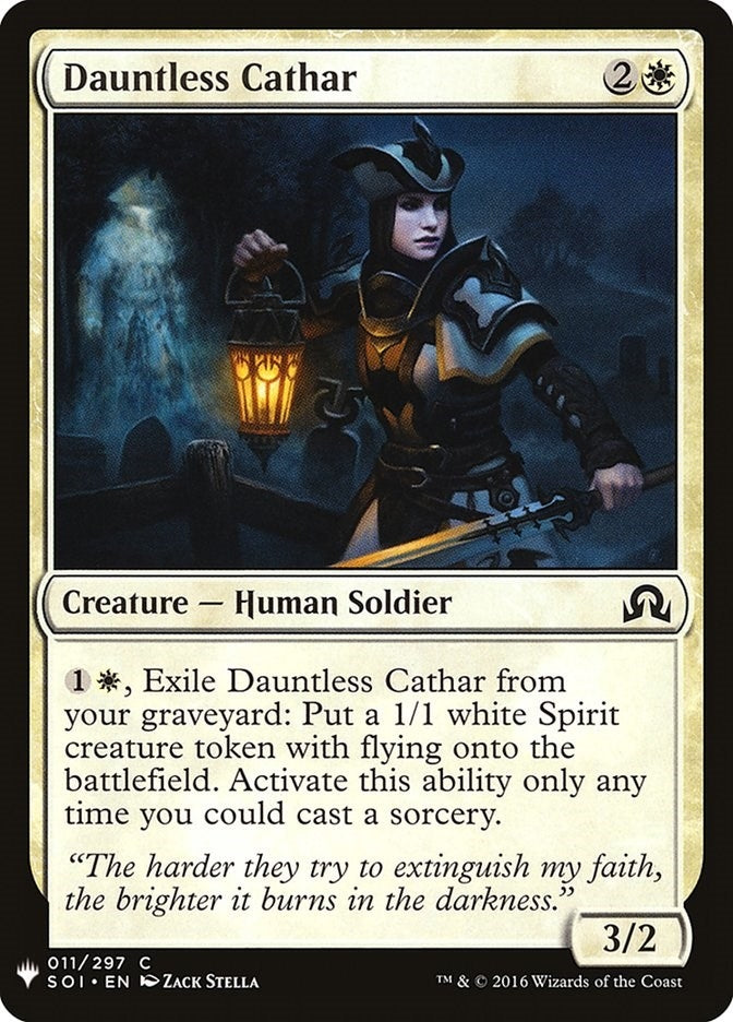 Image for Dauntless Cathar (11) [The List Reprints] - Magic: The Gathering