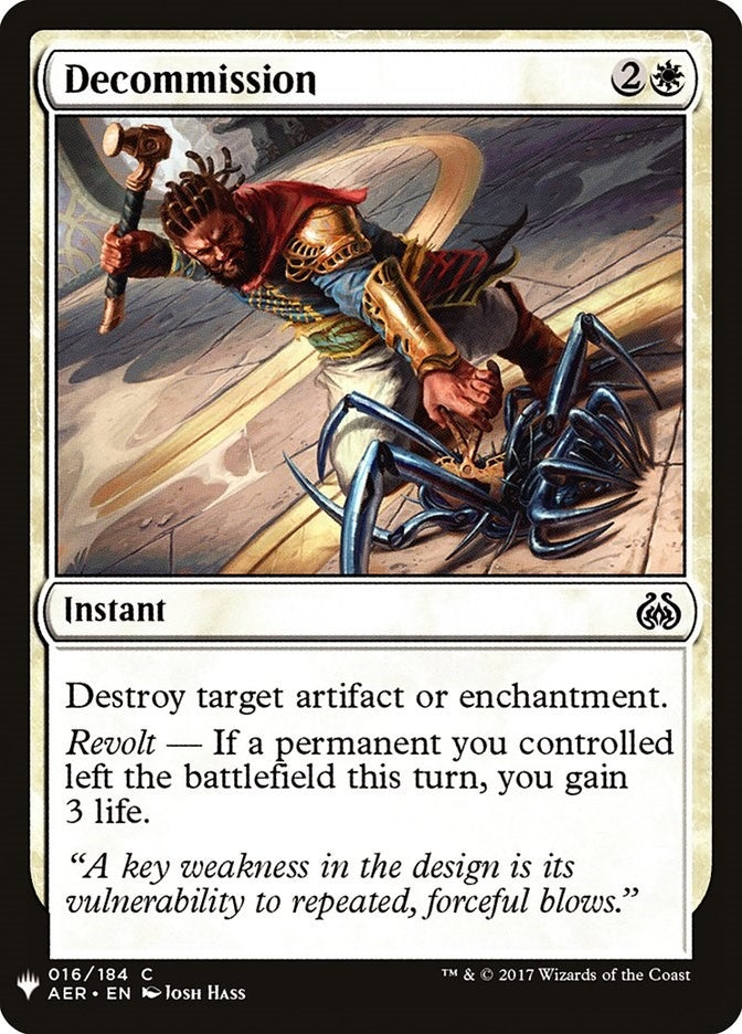 Image for Decommission (16) [The List Reprints] - Magic: The Gathering