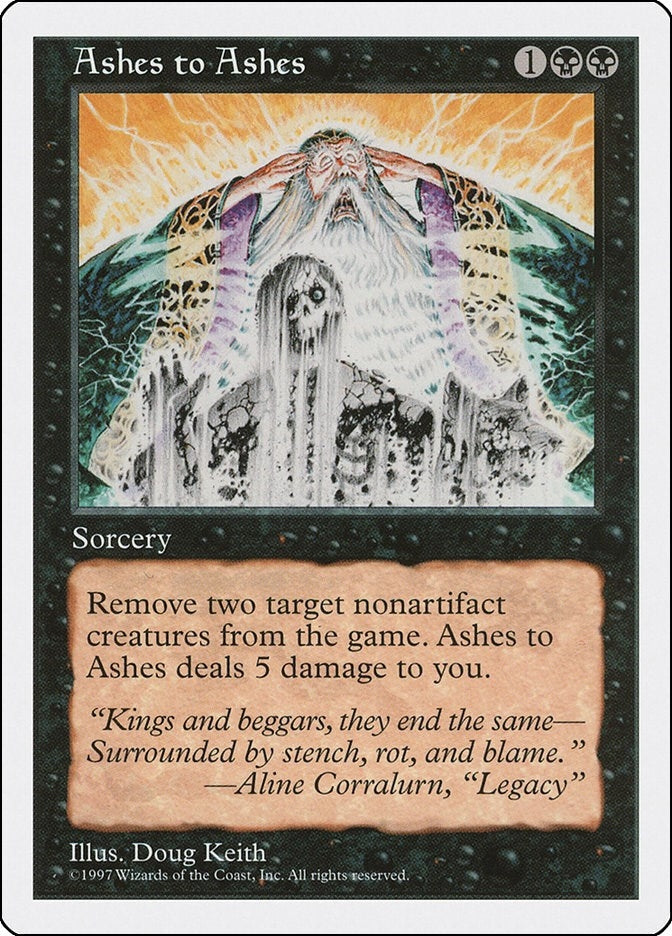 Image for Ashes to Ashes [Fifth Edition] - Magic: The Gathering