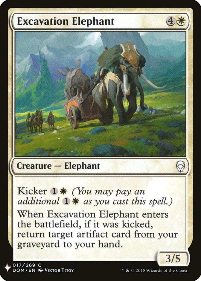 Image for Excavation Elephant (17) [The List Reprints] - Magic: The Gathering