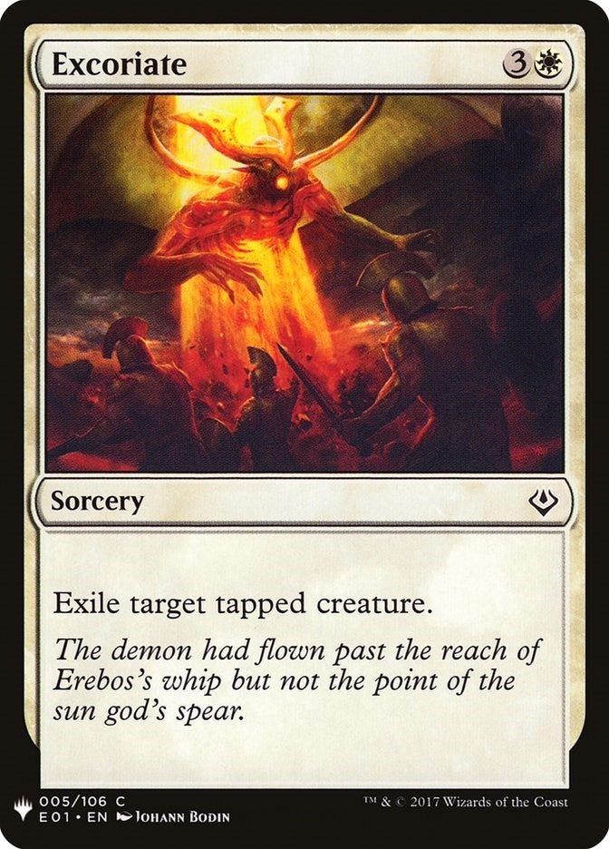 Image for Excoriate (5) [The List Reprints] - Magic: The Gathering