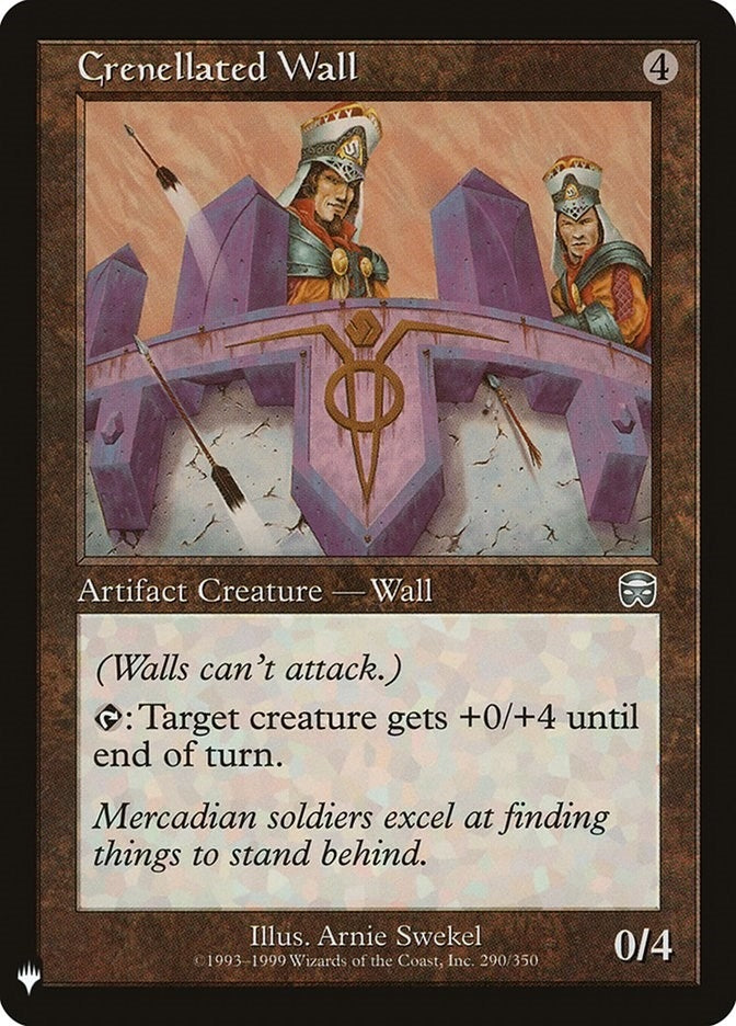 Image for Crenellated Wall (290) [The List Reprints] - Magic: The Gathering