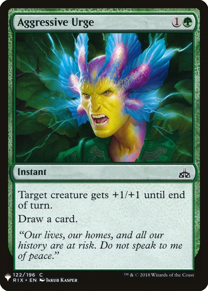 Image for Aggressive Urge (122) [The List Reprints] - Magic: The Gathering