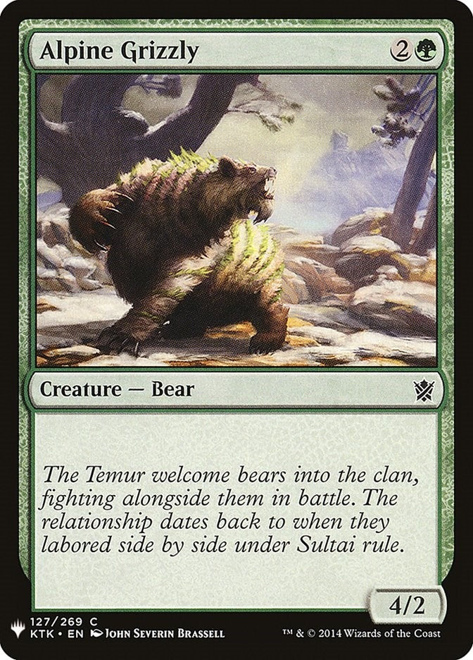 Image for Alpine Grizzly (127) [The List Reprints] - Magic: The Gathering
