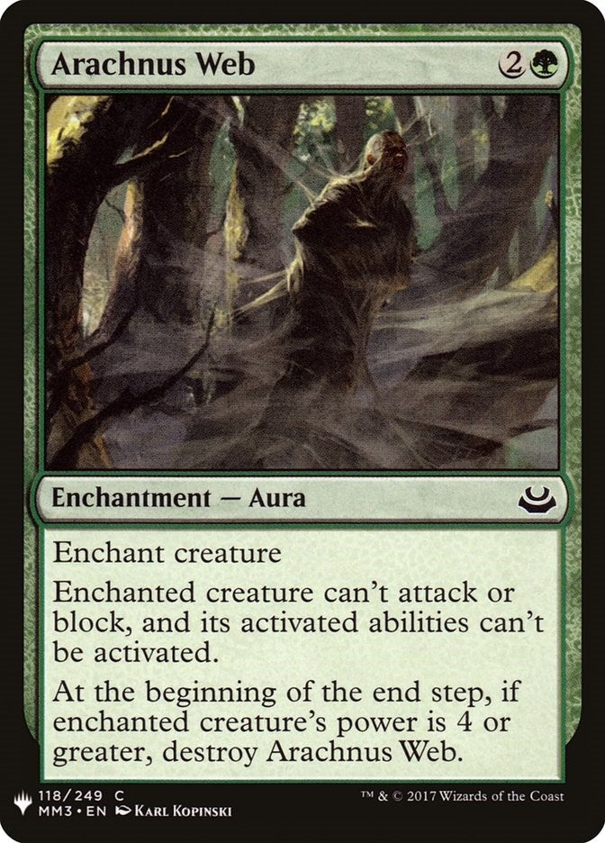 Image for Arachnus Web (118) [The List Reprints] - Magic: The Gathering