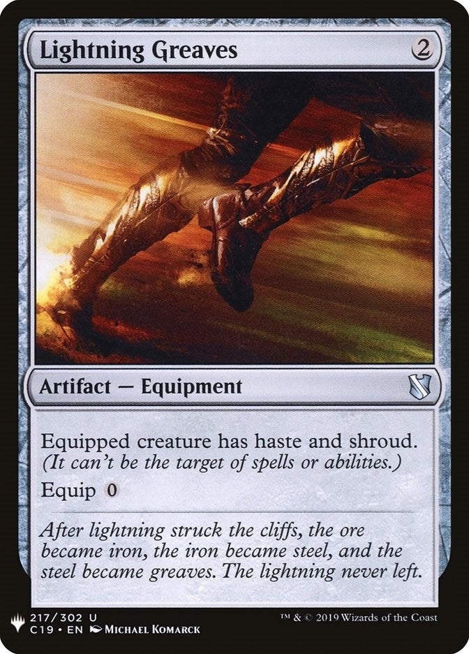 Image for Lightning Greaves (C19) (217) [The List Reprints] - Magic: The Gathering