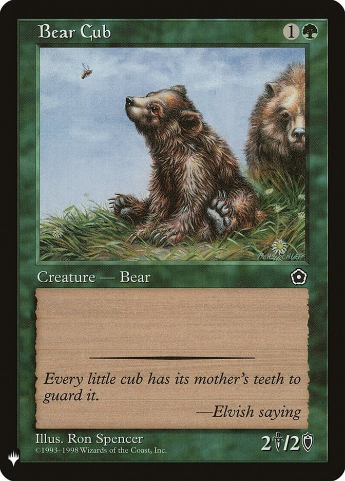 Image for Bear Cub [The List Reprints] - Magic: The Gathering