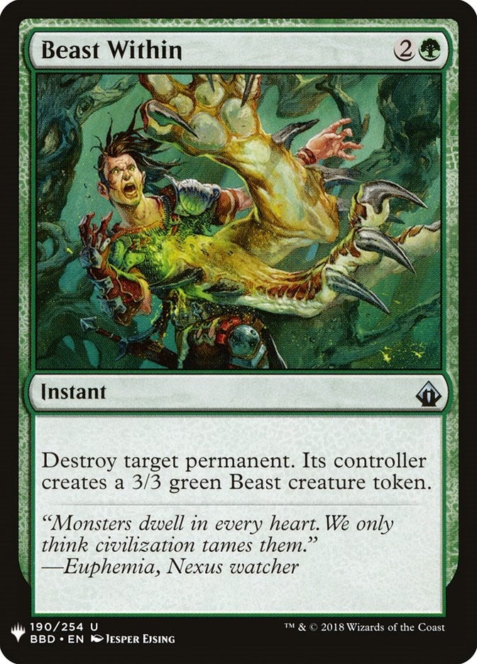 Image for Beast Within (BBD) (190) [The List Reprints] - Magic: The Gathering