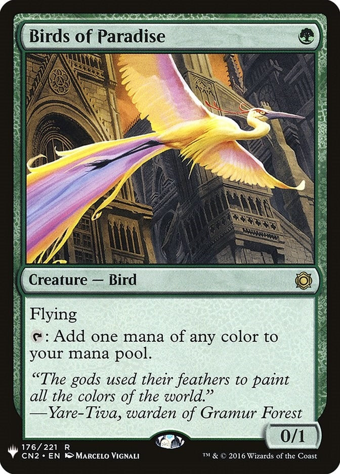 Image for Birds of Paradise (176) [The List Reprints] - Magic: The Gathering
