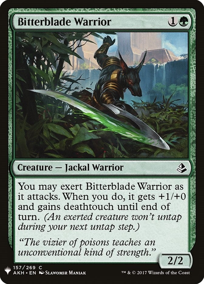 Image for Bitterblade Warrior (157) [The List Reprints] - Magic: The Gathering