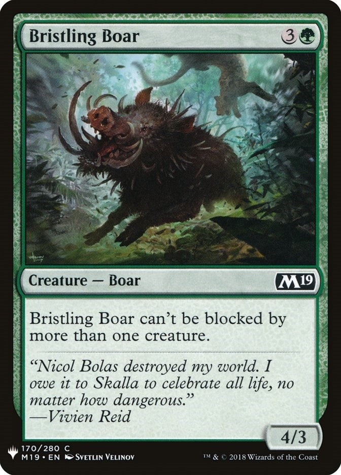 Image for Bristling Boar (170) [The List Reprints] - Magic: The Gathering