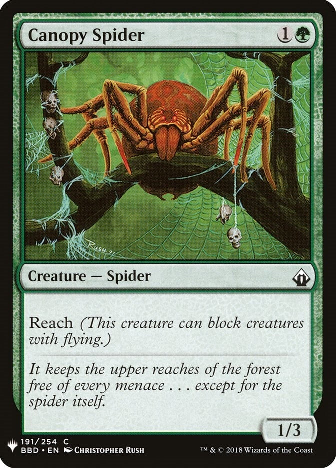 Image for Canopy Spider (191) [The List Reprints] - Magic: The Gathering