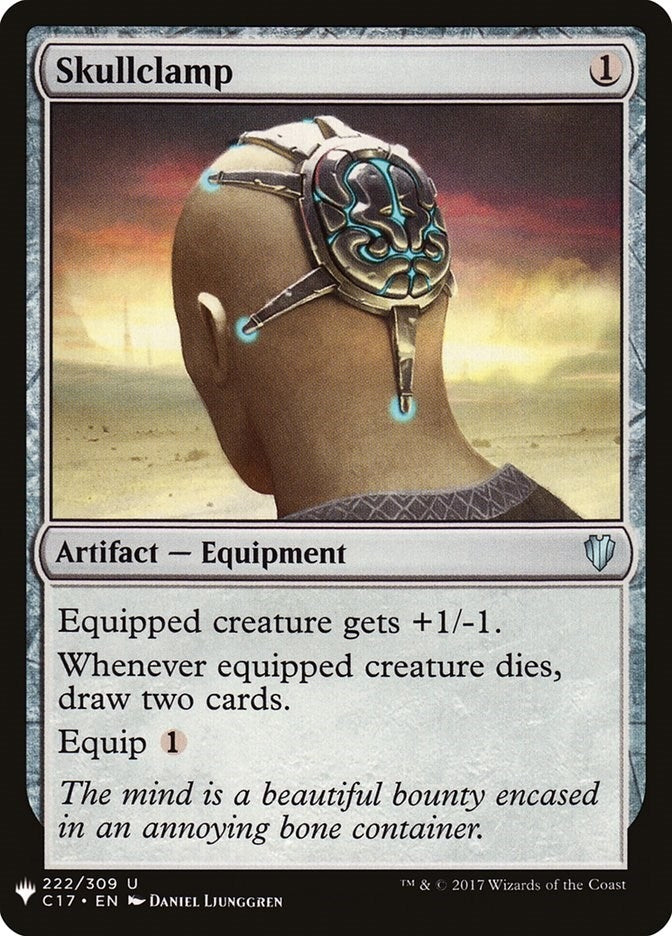 Image for Skullclamp (C17) (222) [The List Reprints] - Magic: The Gathering