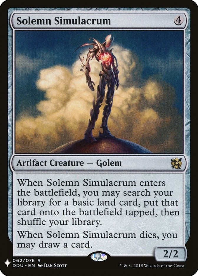 Image for Solemn Simulacrum (62) [The List Reprints] - Magic: The Gathering