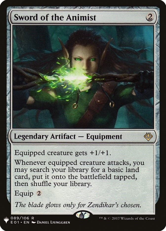Image for Sword of the Animist (E01) (89) [The List Reprints] - Magic: The Gathering