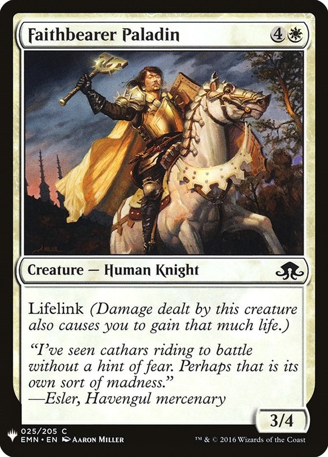 Image for Faithbearer Paladin (25) [The List Reprints] - Magic: The Gathering