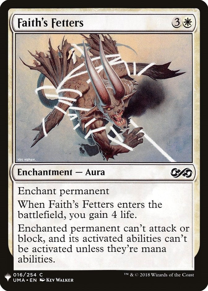 Image for Faith's Fetters (16) [The List Reprints] - Magic: The Gathering