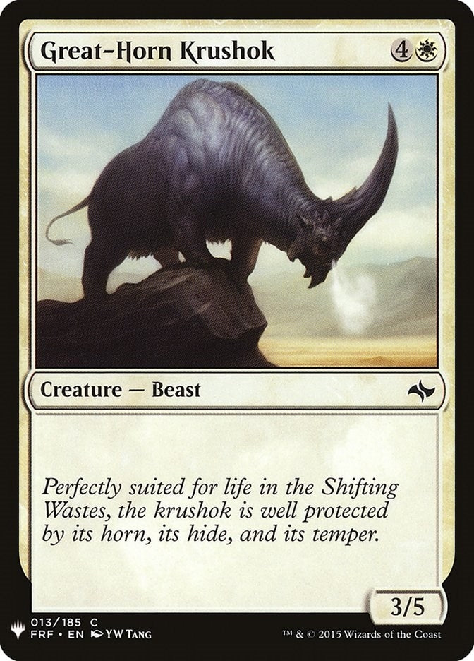 Image for Great-Horn Krushok (13) [The List Reprints] - Magic: The Gathering