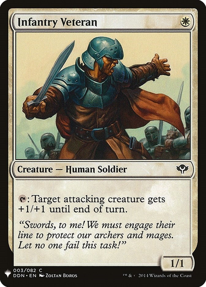 Image for Infantry Veteran (3) [The List Reprints] - Magic: The Gathering