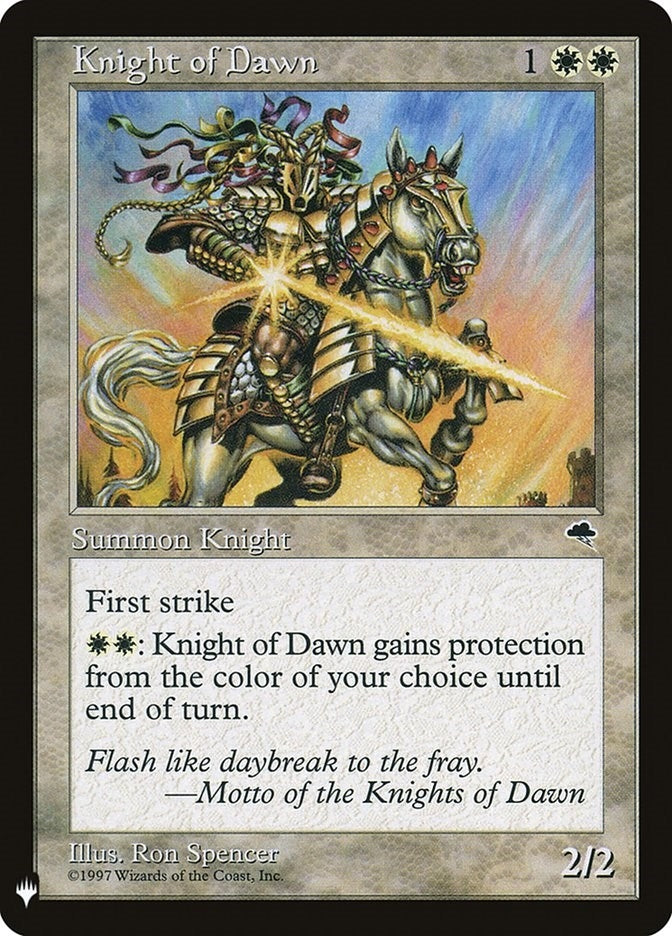 Image for Knight of Dawn (26) [The List Reprints] - Magic: The Gathering