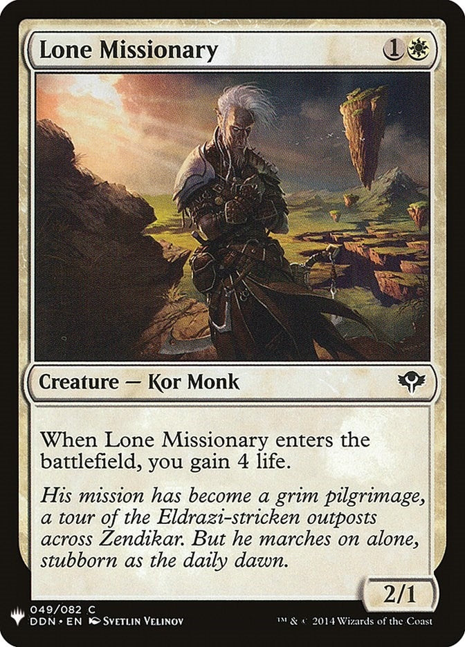 Image for Lone Missionary (49) [The List Reprints] - Magic: The Gathering