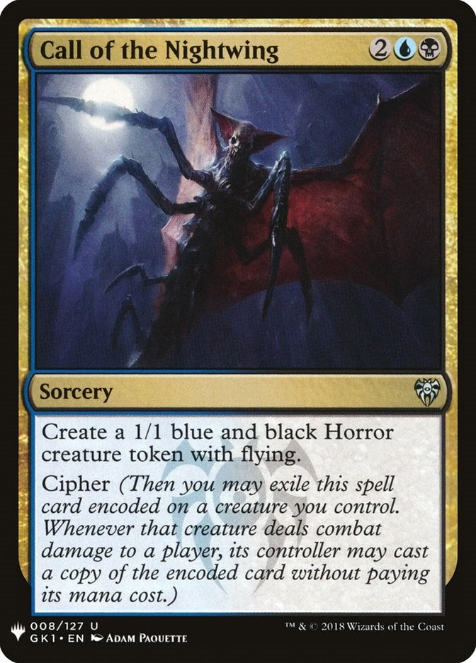 Image for Call of the Nightwing (GK1) (8) [The List Reprints] - Magic: The Gathering