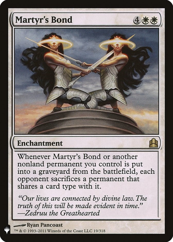 Image for Martyr's Bond (19/318) [The List Reprints] - Magic: The Gathering