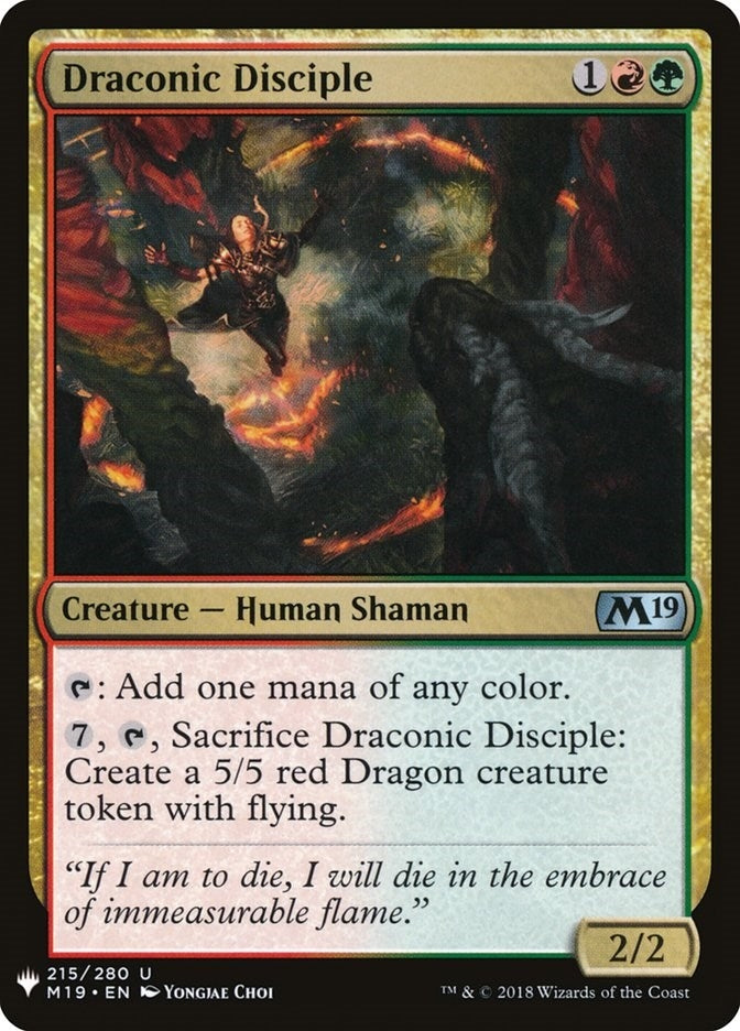 Image for Draconic Disciple (215) [The List Reprints] - Magic: The Gathering